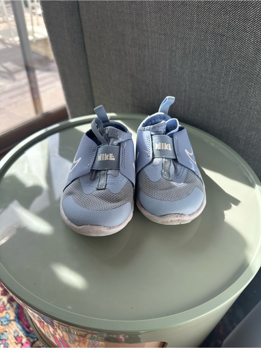 Nike Light Blue Kids Slip-On Sneakers